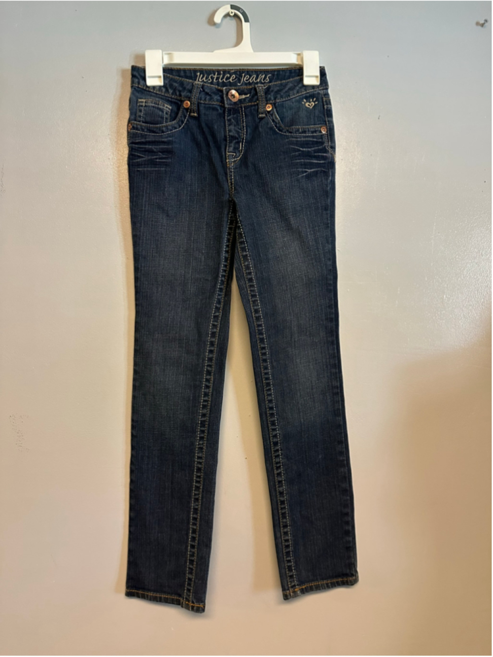 Girls Justice Jeans Size 12 Blue Denim Pants